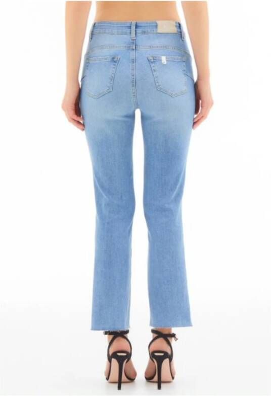 Liu Jo Flatterende Cropped Jeans Blauw Dames