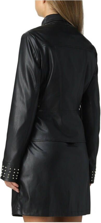 Liu Jo Leather Jackets Zwart Dames