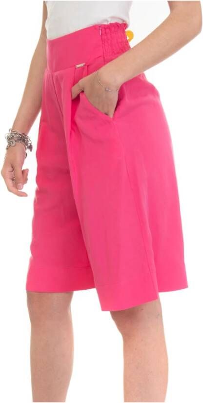 Liu Jo Comfortabele Bermuda Shorts Roze Dames