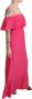 Liu Jo Donker Fuchsia Off Shoulder Maxi Jurk Pink Dames - Thumbnail 2