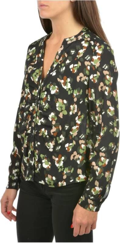 Liu Jo Rode Geplooide Blouse Zwart Dames