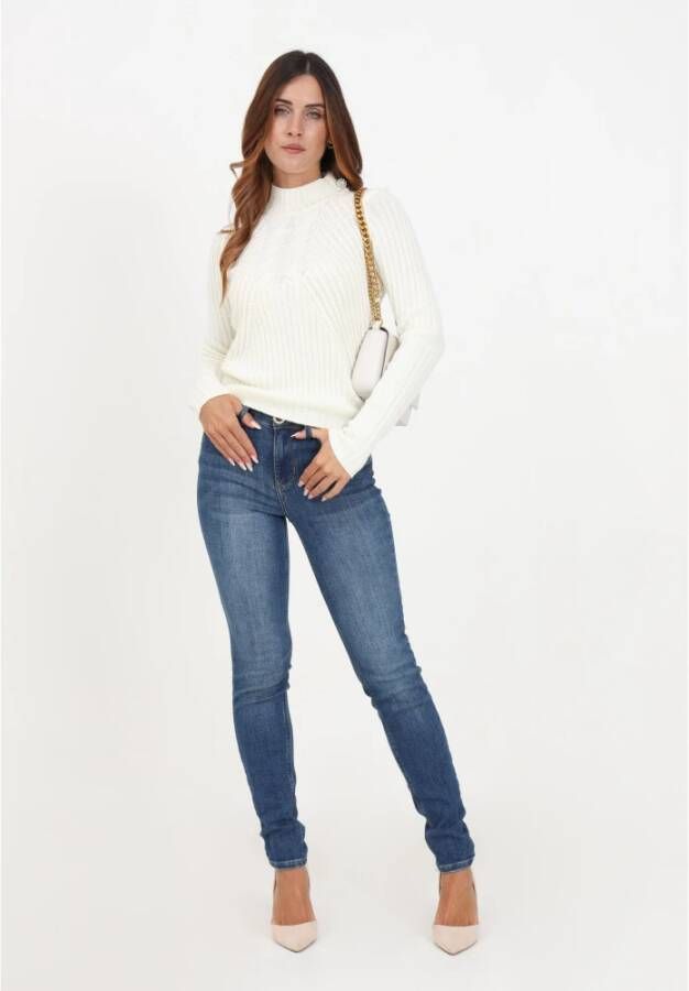 Liu Jo Skinny Denim Jeans met Vernietigde Details Blauw Dames