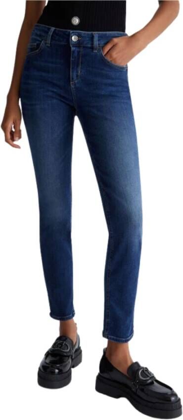 Liu Jo Ideal Arriccio Dietro Skinny Jeans Blauw Dames