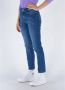 Liu Jo Hoge Taille Skinny Jeans met Gebruikt Effect Blauw Dames - Thumbnail 8
