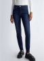 Liu Jo Slim-Fit High-Waisted Jeans met Fonkelend Logo Blauw Dames - Thumbnail 2
