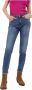 Liu Jo High-Waisted Slim-Fit Jeans met Distressed Patroon Blauw Dames - Thumbnail 2