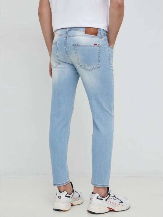 Liu Jo Moderne Slim-Fit Tapered Jeans Blauw Heren