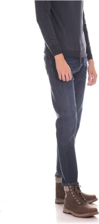 Liu Jo Donkere Wassing Slim-Fit Jeans Blauw Heren