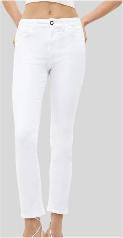 Liu Jo Curve-hugging Slim-fit Jeans Wit Dames