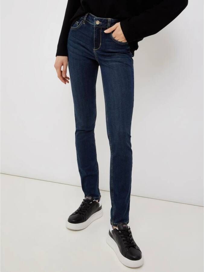 Liu Jo Donkere stretch denim slim fit jeans Blauw Dames