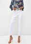 Liu Jo Witte Straight Broek met Strass Riem White Dames - Thumbnail 3