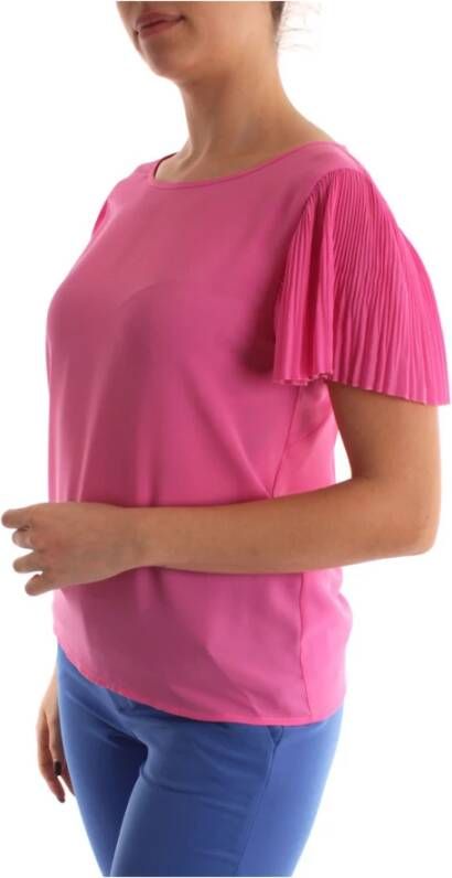Liu Jo Stijlvolle T-shirt met open rug Roze Dames
