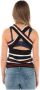 Liu Jo Gestreepte mouwloze sporttop Black Dames - Thumbnail 2