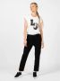 Liu Jo Slim-Fit Broek met Dierenprint Zwart Dames - Thumbnail 2