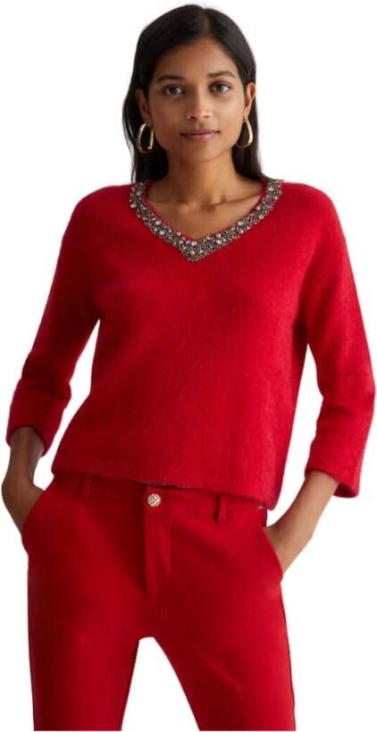 Liu Jo V-neck Knitwear Rood Dames