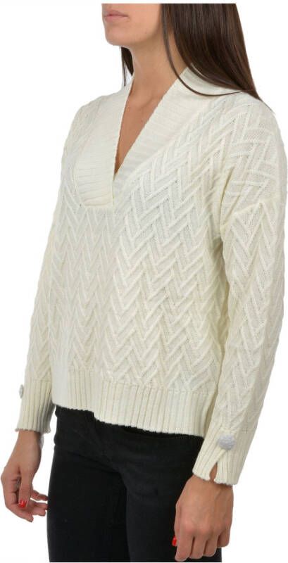 Liu Jo V-neck Knitwear Wit Dames