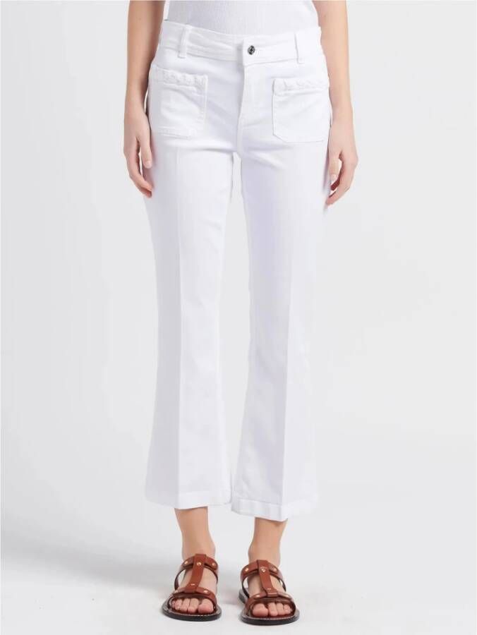 Liu Jo Stijlvolle Wijde Broek Wit Dames