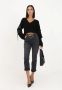 Liu Jo Trendy Flare Jeans met Zwarte Gewassen Kleur en Bijpassende Riem Black Dames - Thumbnail 4