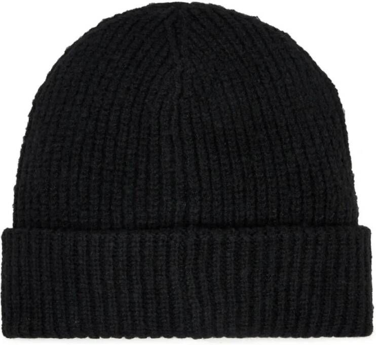 Liu Jo Zwarte logo beanie voor dames Zwart Dames