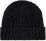 Liu Jo Zwarte logo beanie voor dames Zwart Dames - Thumbnail 2
