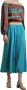 Liviana Conti Poplin Boothals Blouse met Elastiek en Ruches Blauw Dames - Thumbnail 2