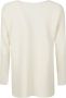 Liviana Conti Beige Geribbelde Viscose Trui Beige Dames - Thumbnail 2