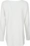 Liviana Conti Geribbelde Viscose Trui in Wit White Dames - Thumbnail 2
