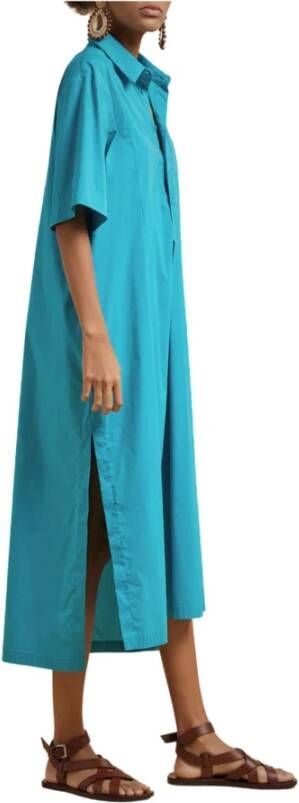 Liviana Conti Maxi Polo Jurk met Zijgleuven Blauw Dames