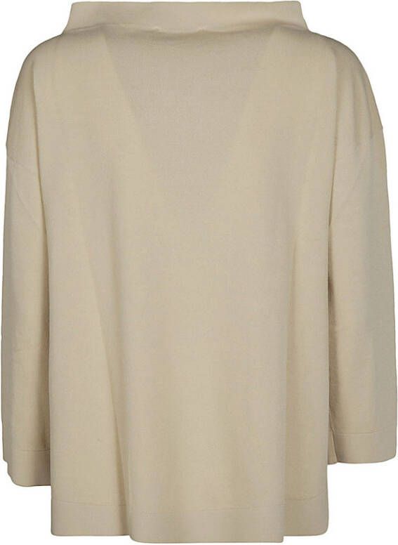 Liviana Conti Stijlvolle Boat Neck Sweater in Bruin Dames