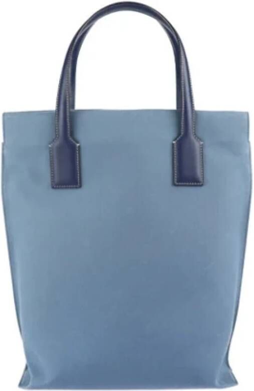 Loewe Pre-owned Blauwe Canvas Loewe Tote Tas Blue Dames