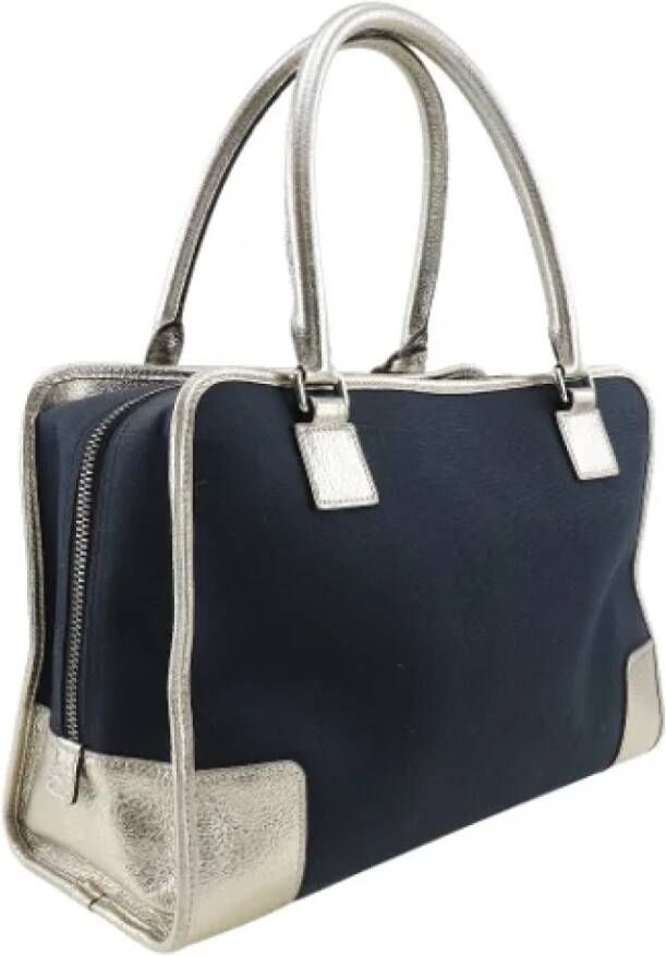 Loewe Pre-owned Canvas handbags Blauw Dames