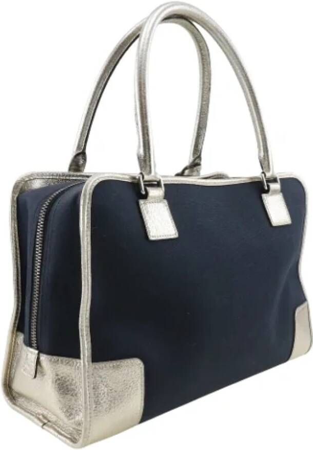 Loewe Pre-owned Canvas handbags Blauw Dames