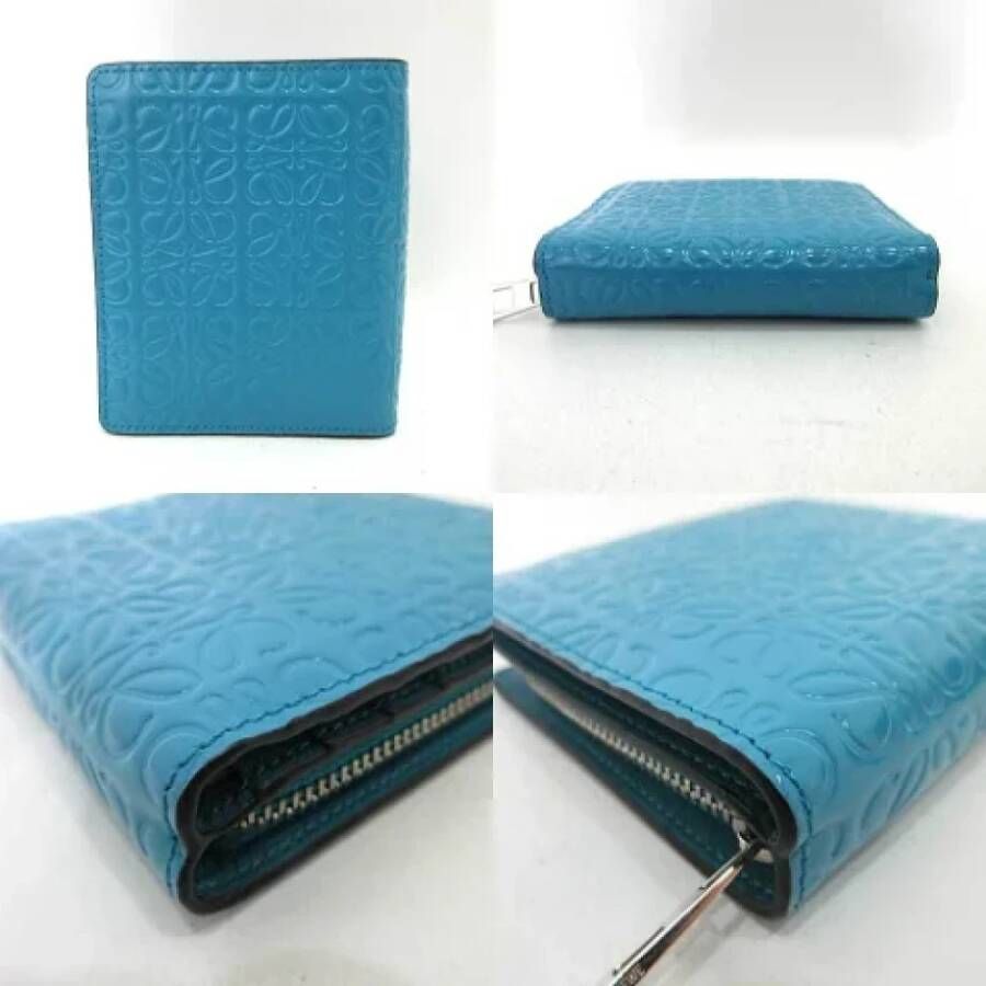 Loewe Pre-owned Leather wallets Blauw Dames