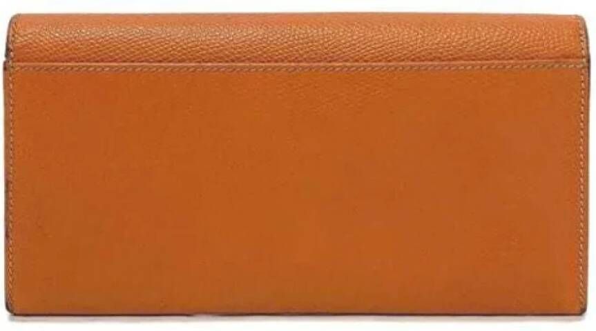 Loewe Pre-owned Leather wallets Oranje Dames