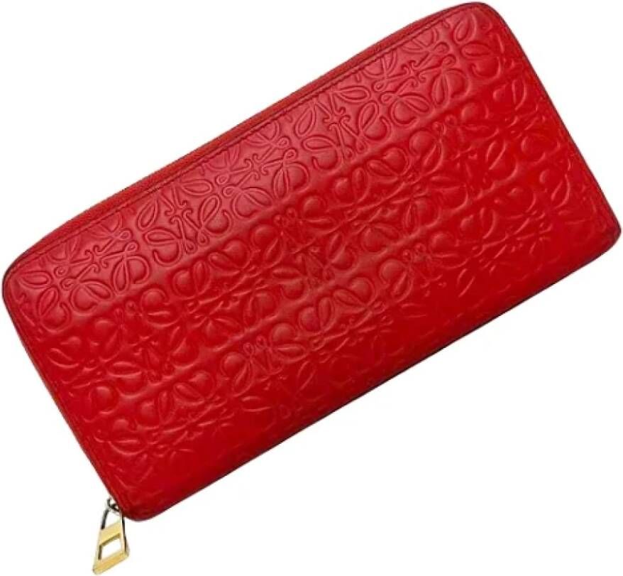 Loewe Pre-owned Leather wallets Rood Dames