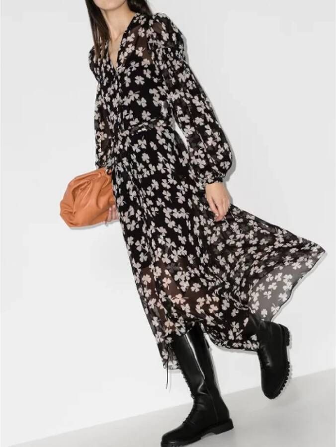 Loewe Pre-owned Silk dresses Zwart Dames