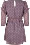 Lofty Manner jurk Trina met all over print en ruches aubergine - Thumbnail 2