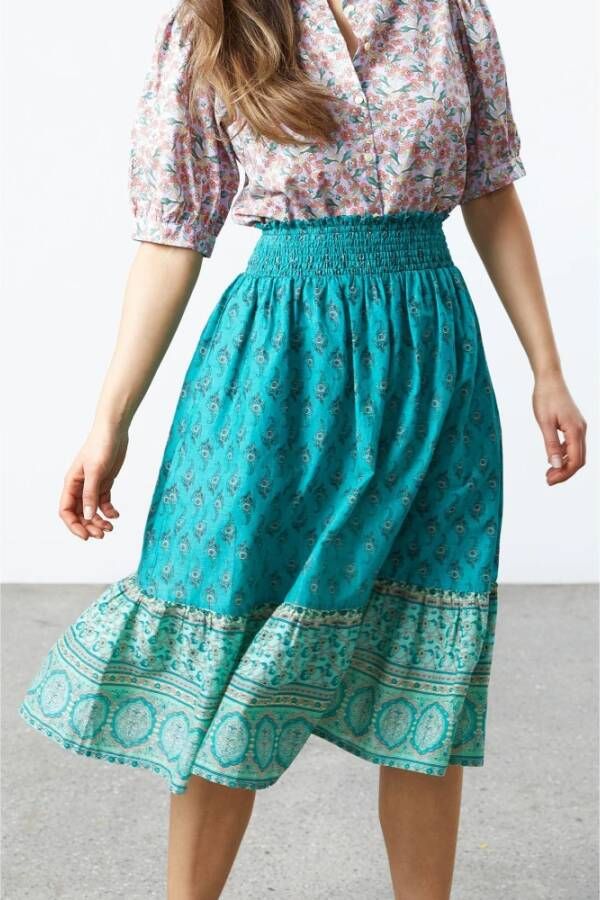 Lollys Laundry Midi Skirts Groen Dames