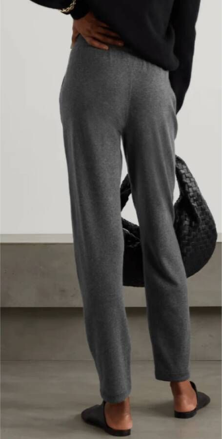 Loro Piana Comfortabele Gebreide Grijze Cashmere Trainingsbroek Grijs Dames