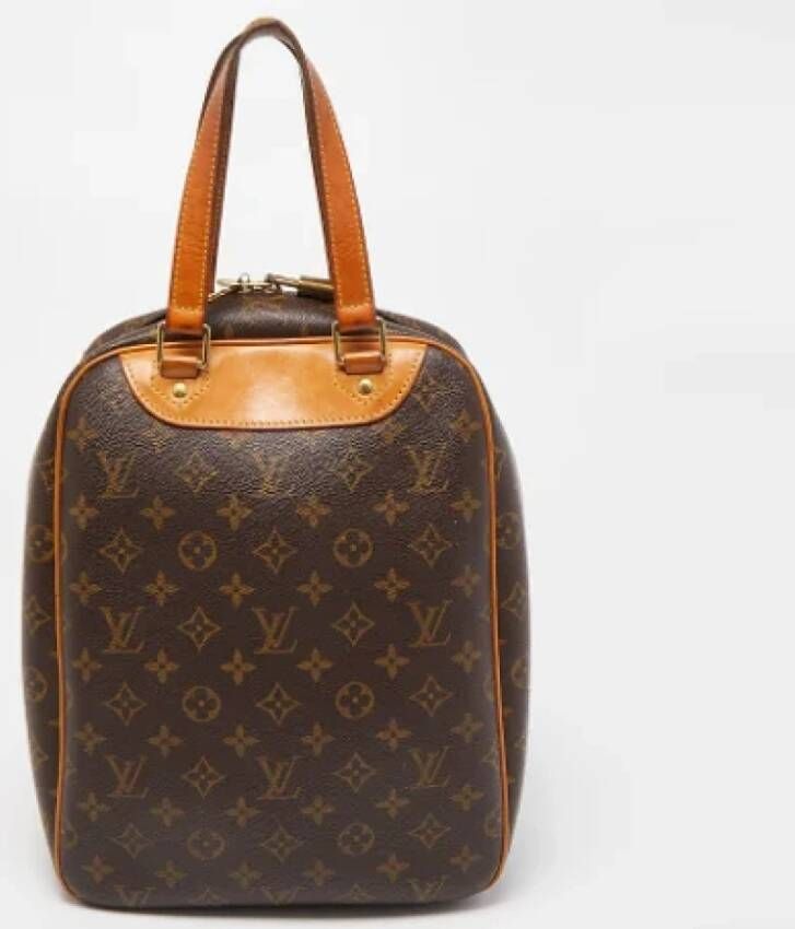 Louis Vuitton Vintage Bruine Stoffen Louis Vuitton Excursietas Brown Dames