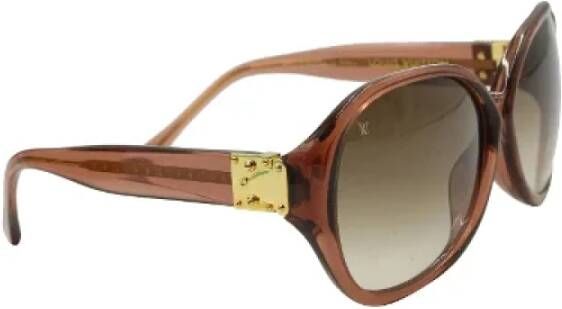 Louis Vuitton Vintage Pre-owned Acetate sunglasses Brown Dames