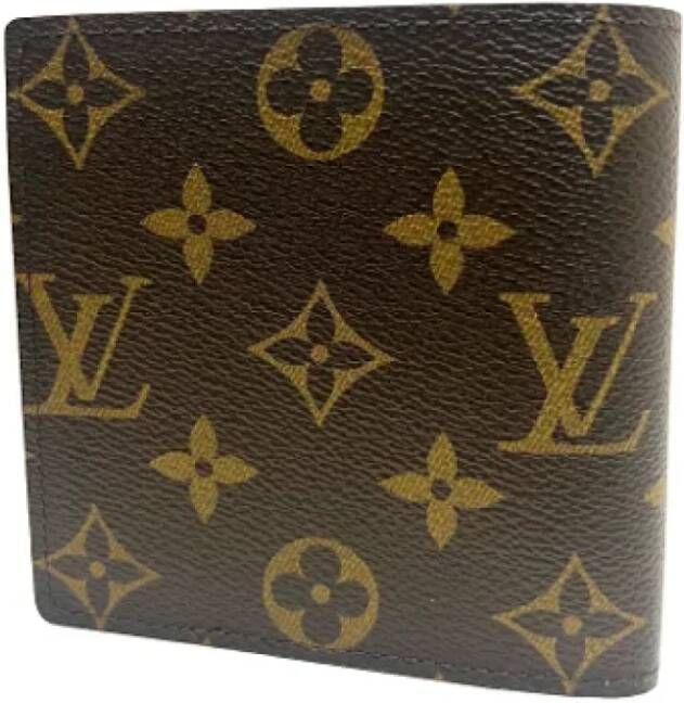 Louis Vuitton Vintage Pre-owned Coated canvas wallets Bruin Heren