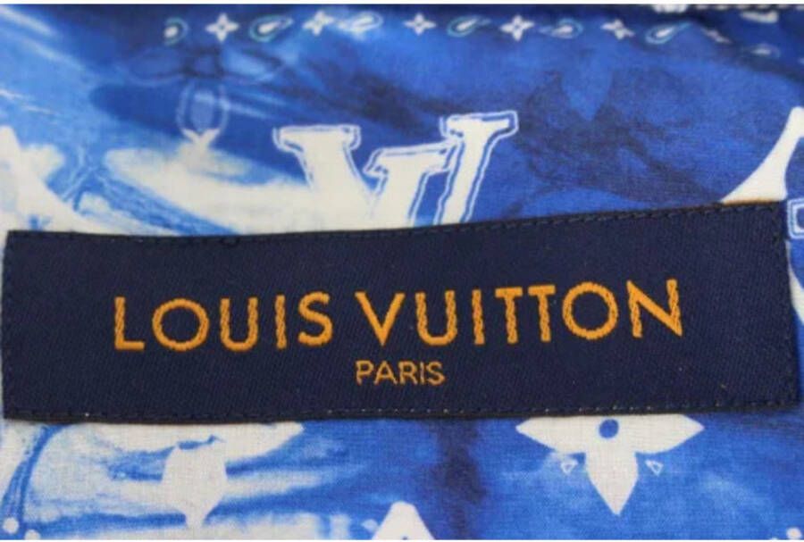 Louis Vuitton Vintage Tweedehands overhemd en blouse Blauw Dames