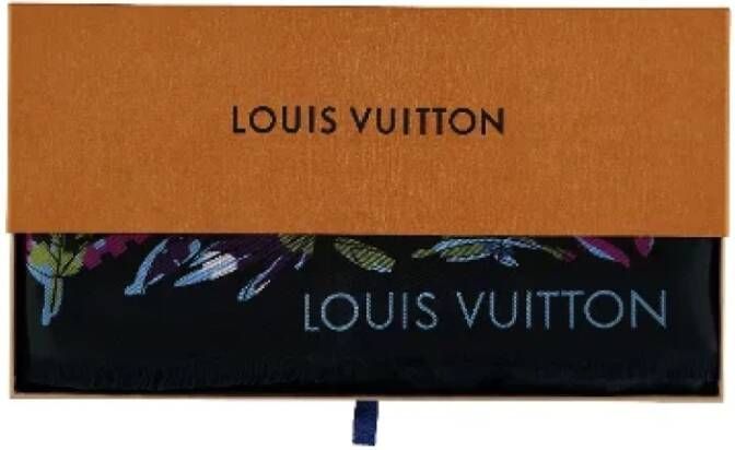 Louis Vuitton Vintage Pre-owned Silk scarves Blauw Unisex