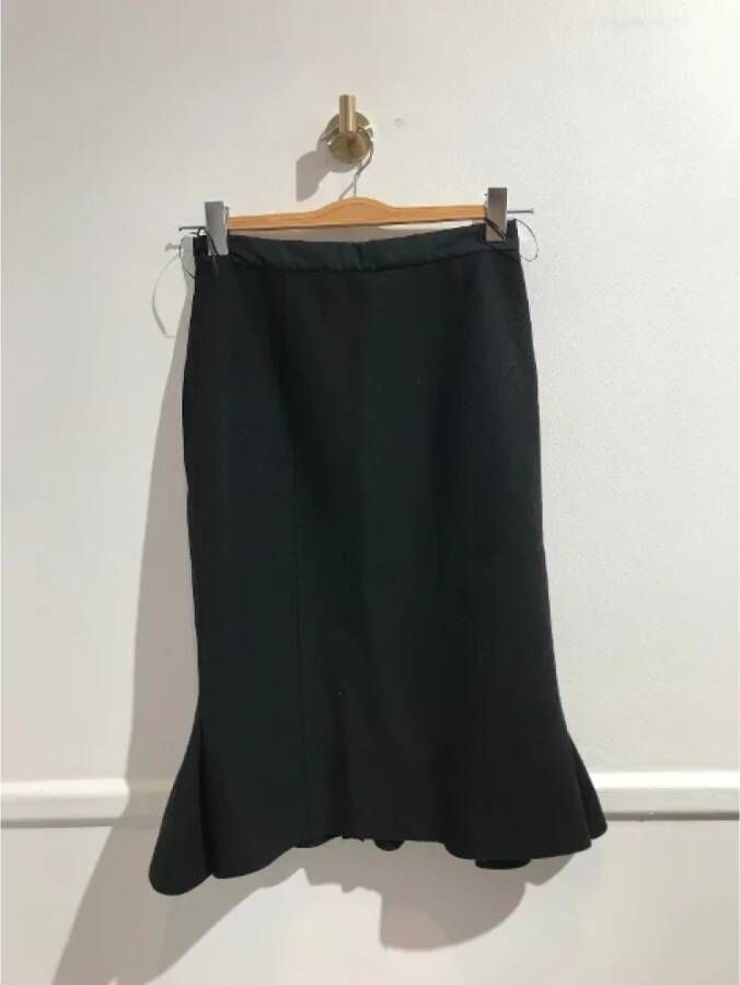 Louis Vuitton Vintage Pre-owned Wool bottoms Zwart Dames