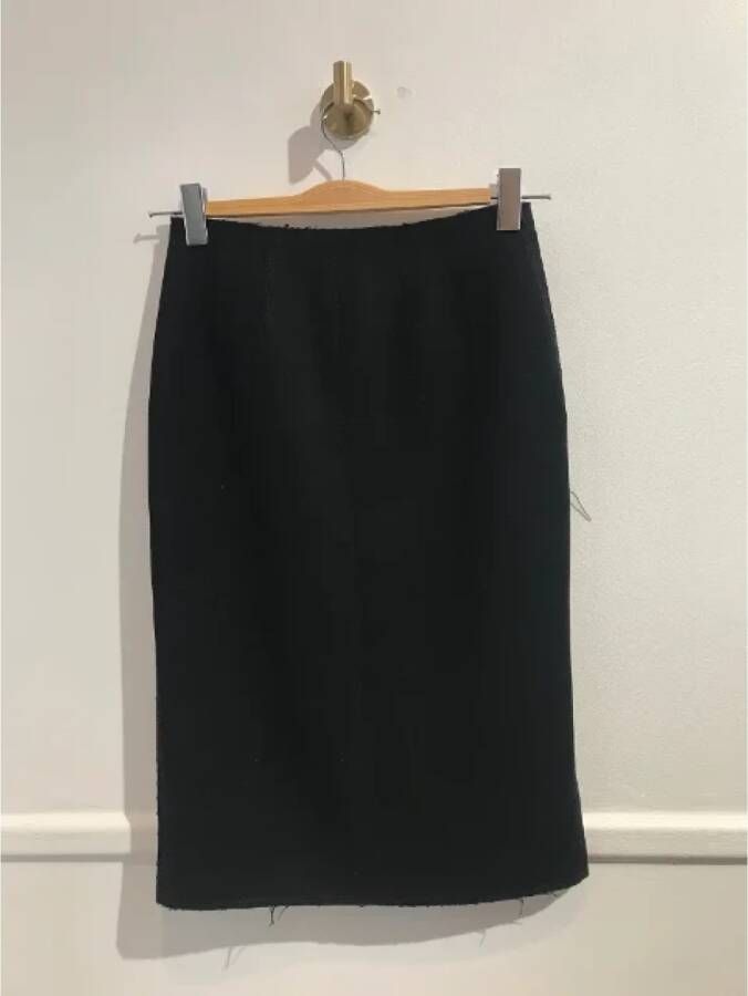 Louis Vuitton Vintage Pre-owned Wool bottoms Zwart Dames