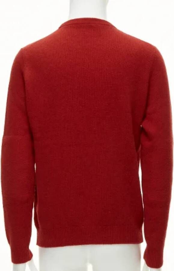 Louis Vuitton Vintage Pre-owned Wool tops Red Dames