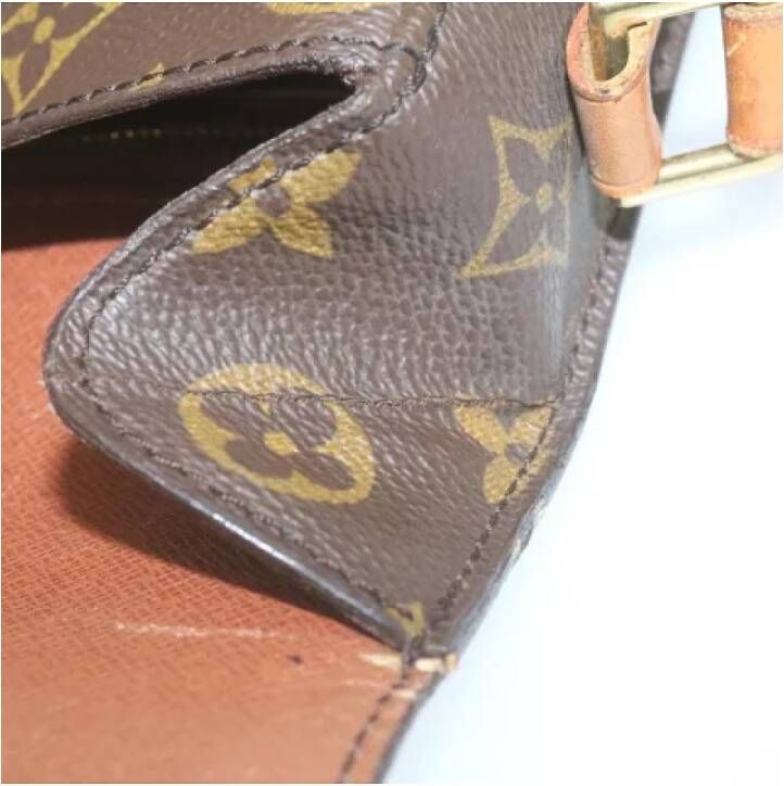 Louis Vuitton Vintage Tweedehands Bruin Canvas Louis Vuitton Cartouchiere Brown Dames