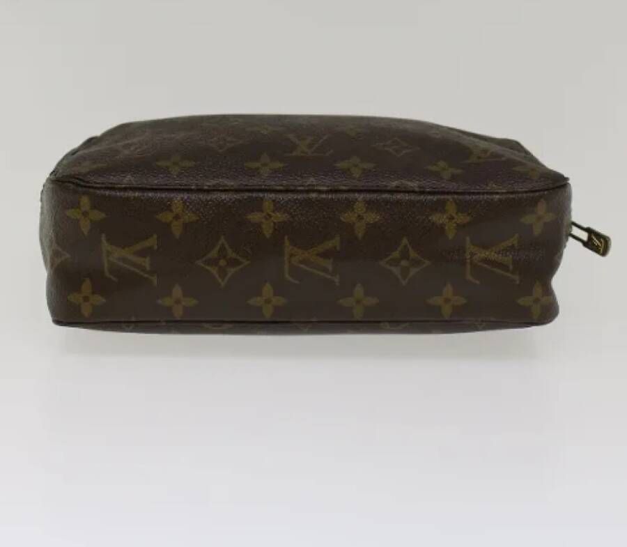 Louis Vuitton Vintage Tweedehands Bruin Canvas Louis Vuitton Toilettas Brown Dames