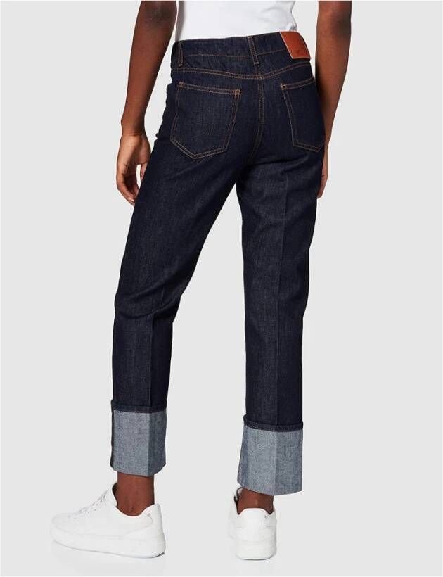 Love Moschino Blue Cotton Jeans & Pant Blauw Dames
